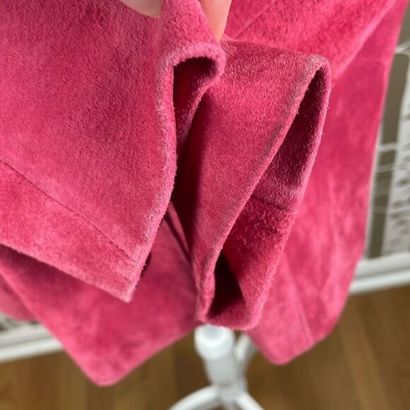 Dialogue Raspberry Pink Suede Blazer S - Picture 14 of 15